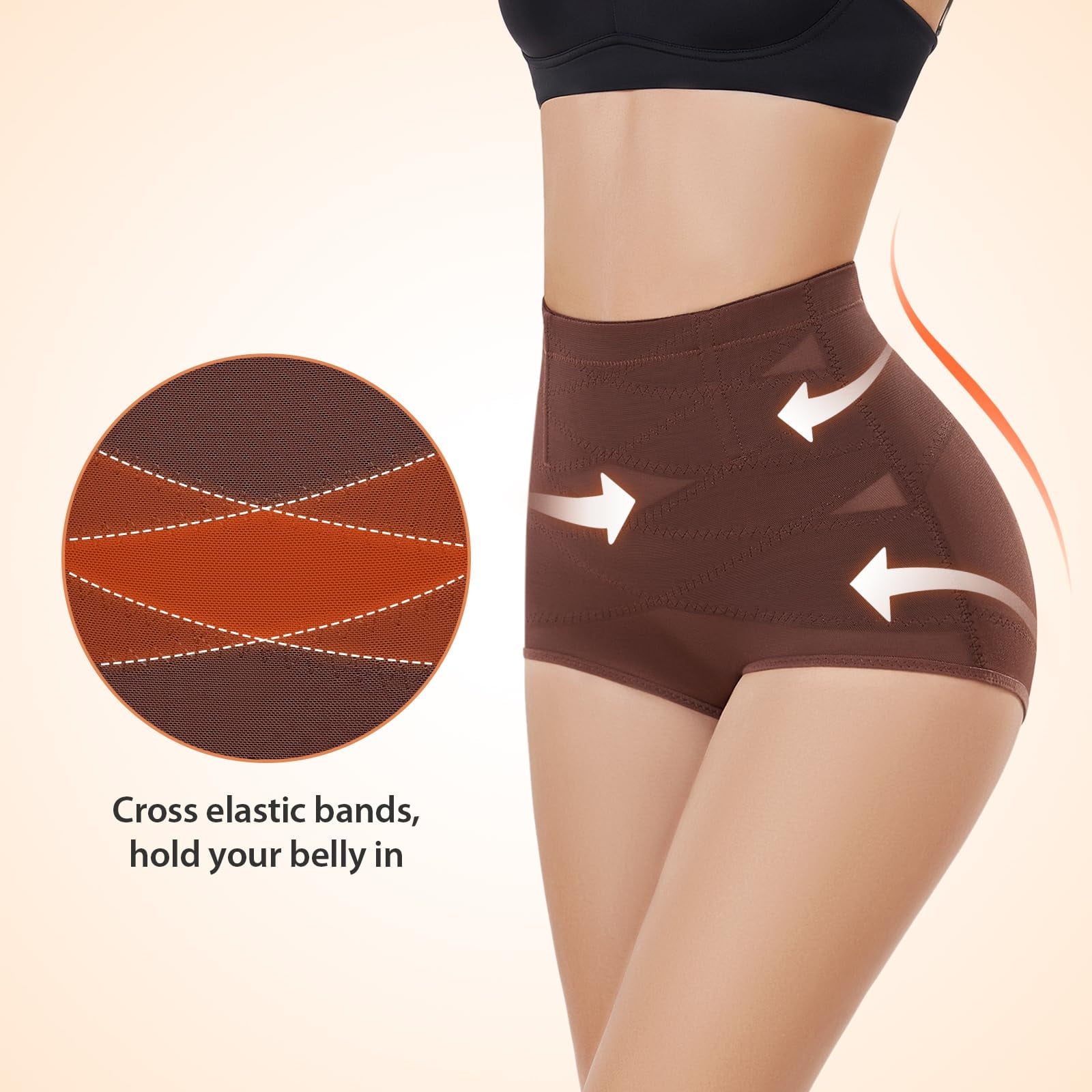 Double Tummy Control Shapewear Panties for Women High Waisted Waist Trainer Body Shaper Slimming Shapewear Underwear Girdle Panty