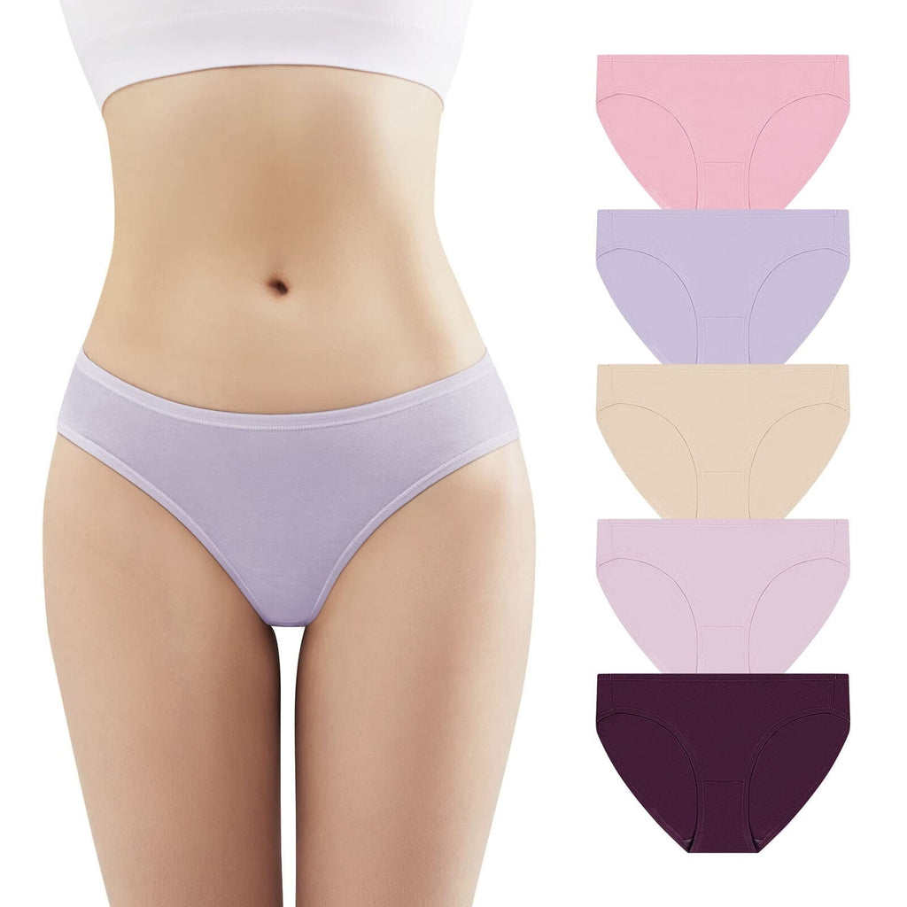 5 Pack No Show Seamless Underwear,Low-Rise panties for women,Amazing Stretch & Tagless free