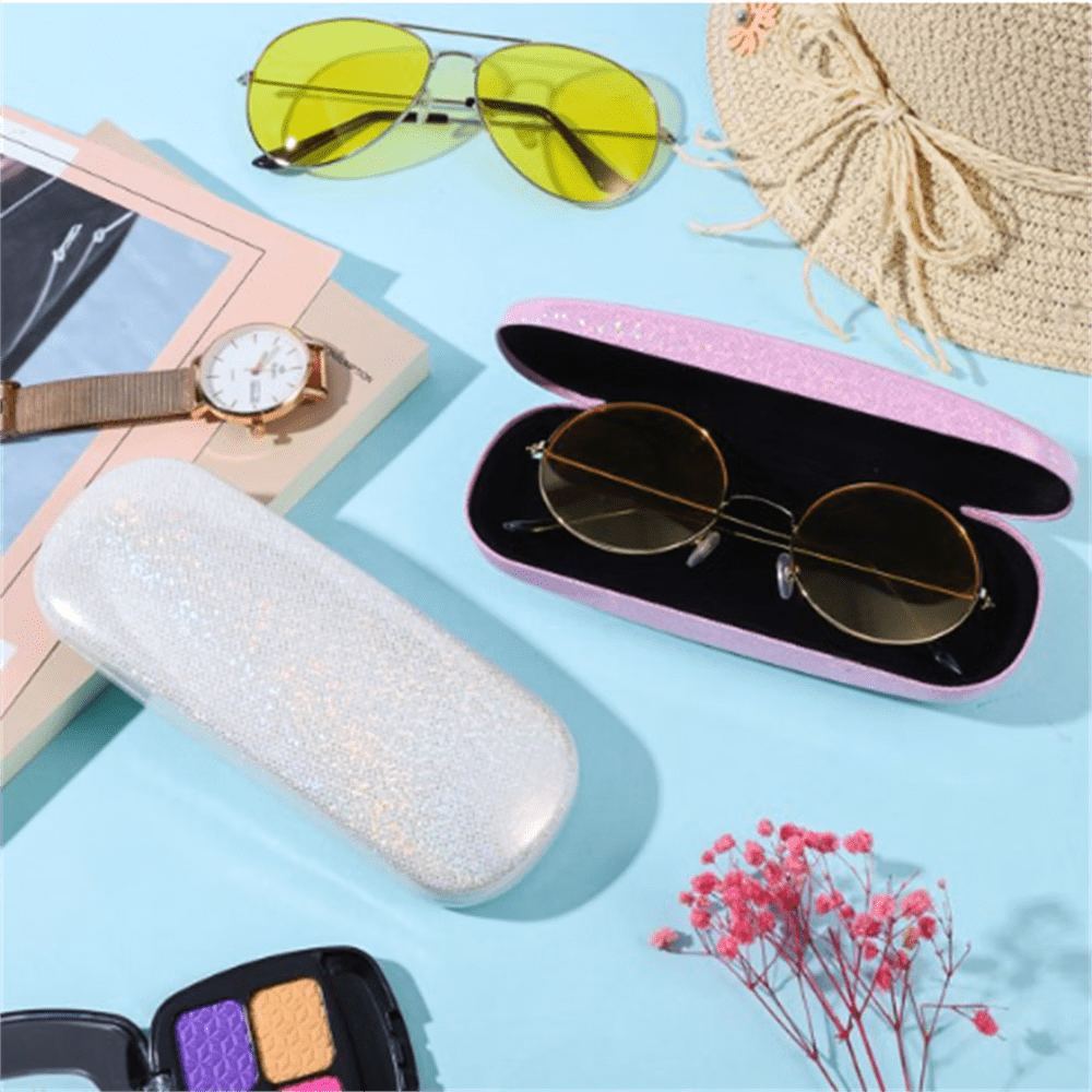 ZOUYUE Eyeglasses Case,(2 Piece) Unisex Hard Shell Eyeglasses Cases Protective Case For Glasse