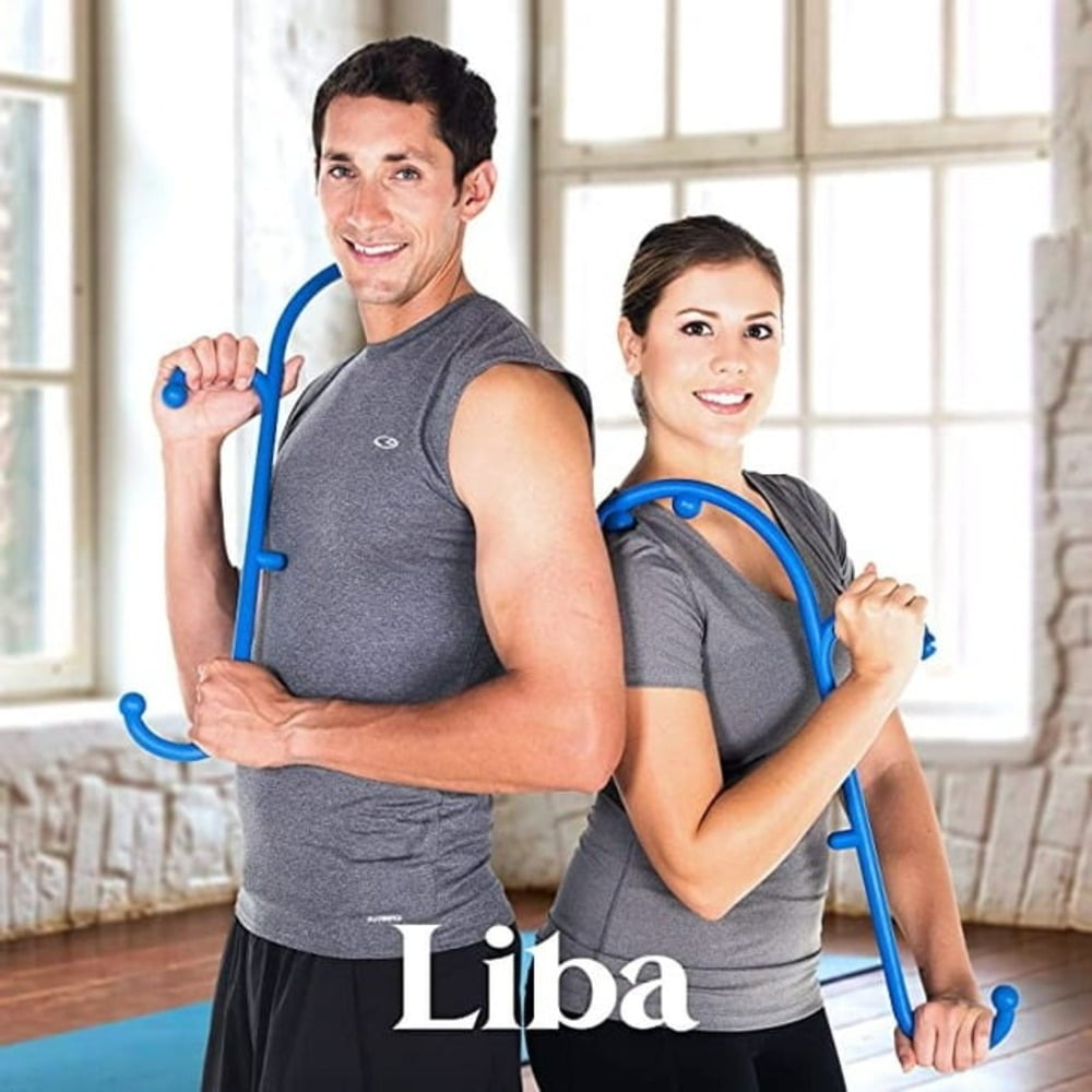 Back and Neck Massager for Trigger Point Fibromyalgia Pain Relief - Self Massage Hook Cane Therapy