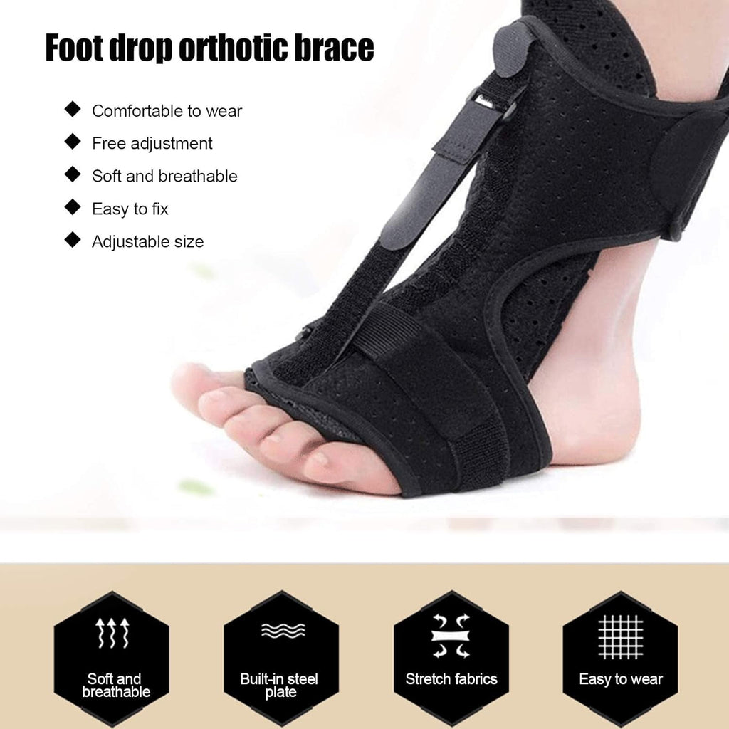TIFOR Drop Foot Brace, Adjustable Foot Drop Orthotic Brace Plantar Fasciitis Recovery Foot Splint Support, Prevent Orthopedic Equipment for Achilles Tendon