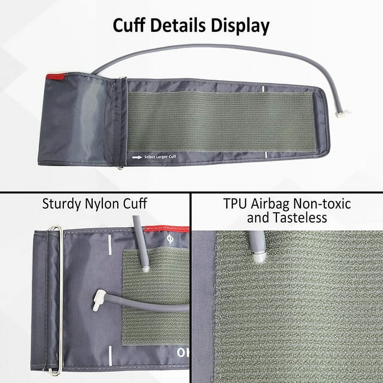 Extra Large Adult Blood Pressure Cuff,9-20.5 Inches (22-52CM)BP Cuff Compatible with Omron BP Monitor,BP Replacement Cuff for Big ARM,Grey