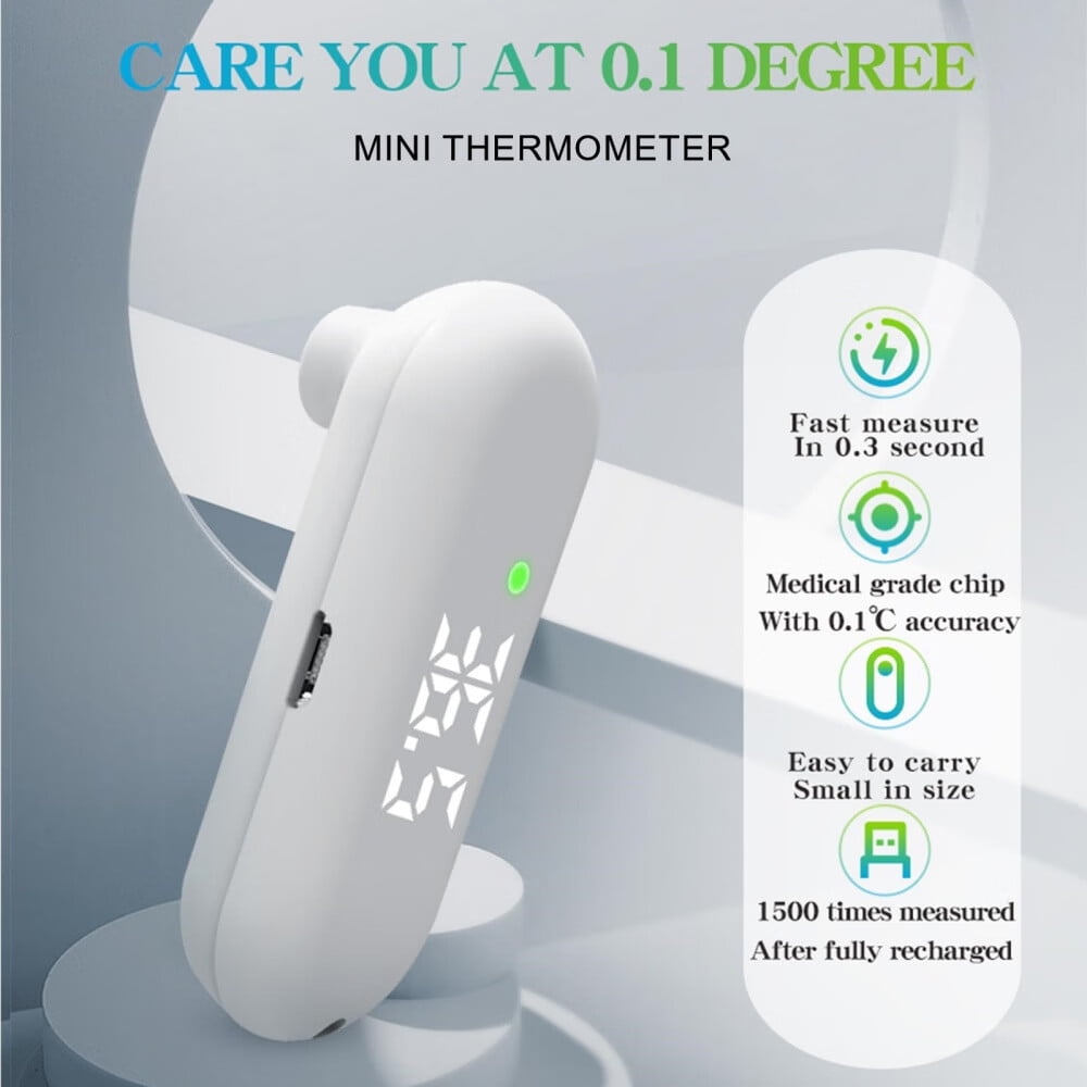 Medical Forehead Thermometer,Rechargeable Thermometer for Adults and Kids,Portable Infrared Digital Thermometer with Fever Alarm and LCD Display,Fast Accurate 1s Instant Results (Black)