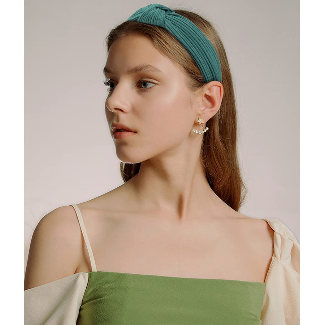 12 Pack Headbands for Women, Non-slip Knotted Headbands with Soft Fabric, Womens Headbands Wide Headbands Fabric Headbands for Girls Hair Accessories for Women