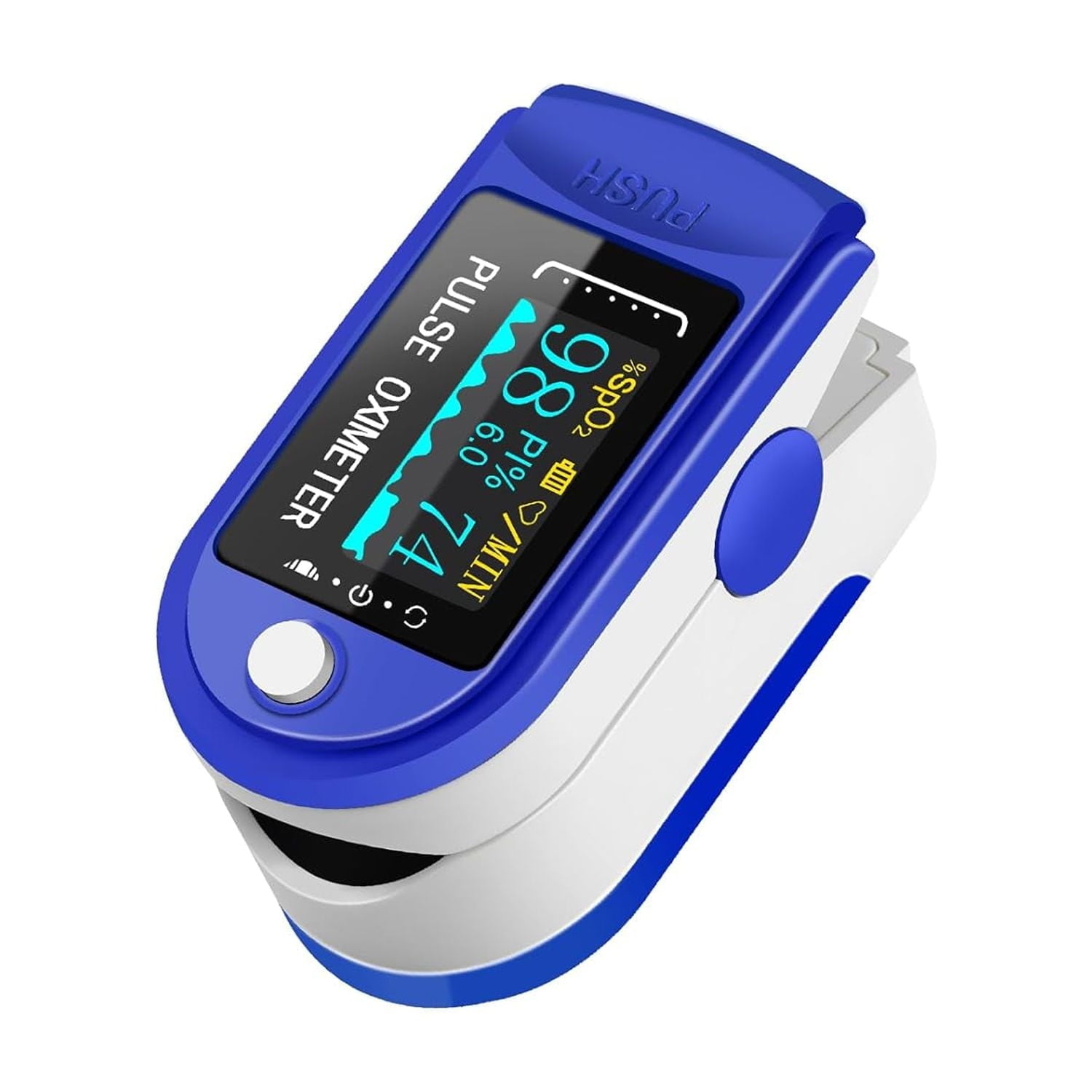 Finger Pulse Oximeter and OLED Display, Accurate Fast Sp02 Reading Oxygen Meter, Blood Oxygen Saturation Monitor for Heart Rate and SpO2,Blue