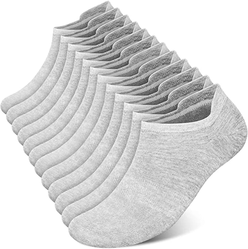 6 Pairs No Show Socks for Men,Mens Low Cut Invisible Ankle Socks,Non Slip Cotton Casual Sneaker Trainer Socks with Arch Support(7-13)