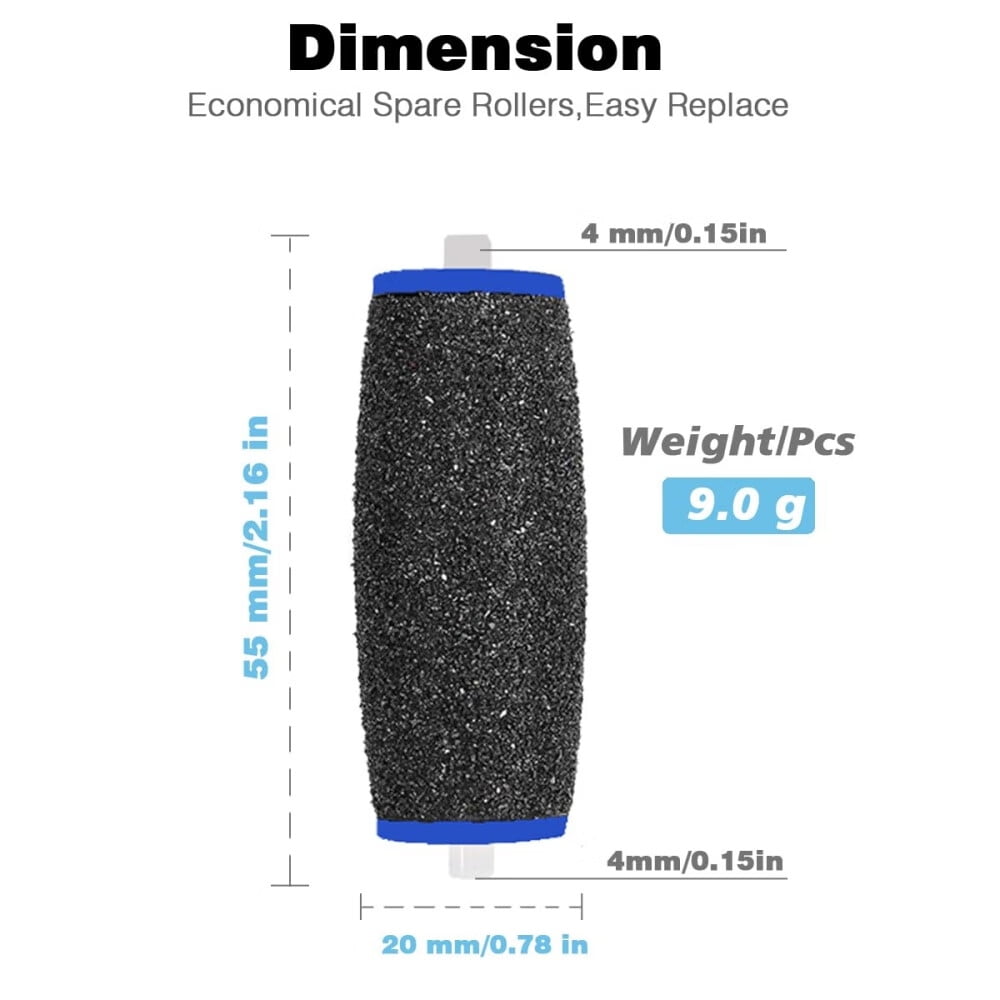 12 Pack Extra Coarse Replacement Roller for Amope Pedi,Replacement Head Refills Compatible with Amope Pedi Refills Electronic Perfect Foot File