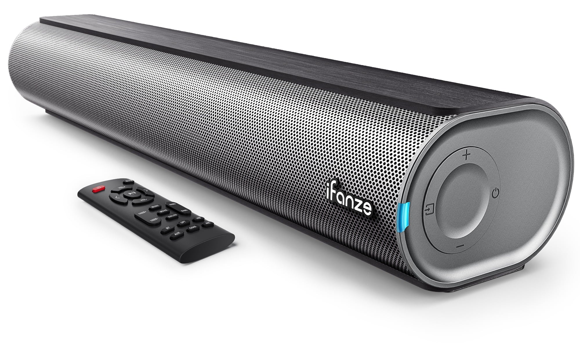 Qunler 16-inch Sound Bar, 50W Bluetooth Soundbar for TV, Wired, Gray