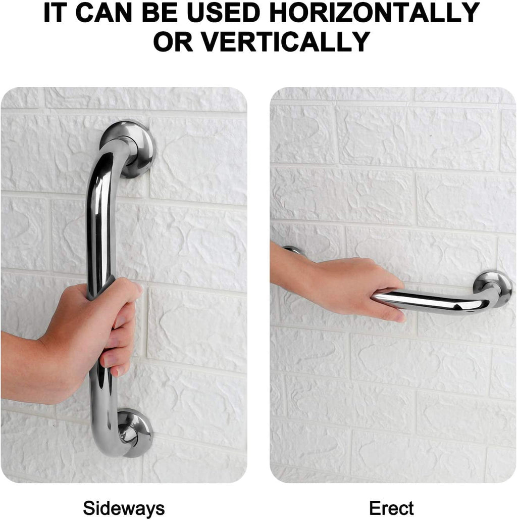 2 Pcs Grab Bars for Bathroom, Stainless Steel Shower Grab Bar, 12 inch