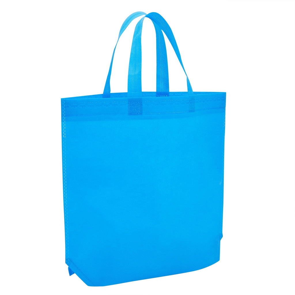 10 Pack Reusable Tote Bags with Handles for Shopping, Bulk Cloth Bags for Groceries (15x12.5 in, 5 Assorted Colors).