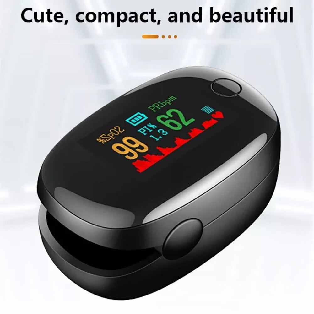 Pulse Oximeter, Accurate Blood Oxygen Saturation Level (SpO2), Perfusion Index (PI), Pulse Rate (PR), Pulse Ox with Heart Rate
