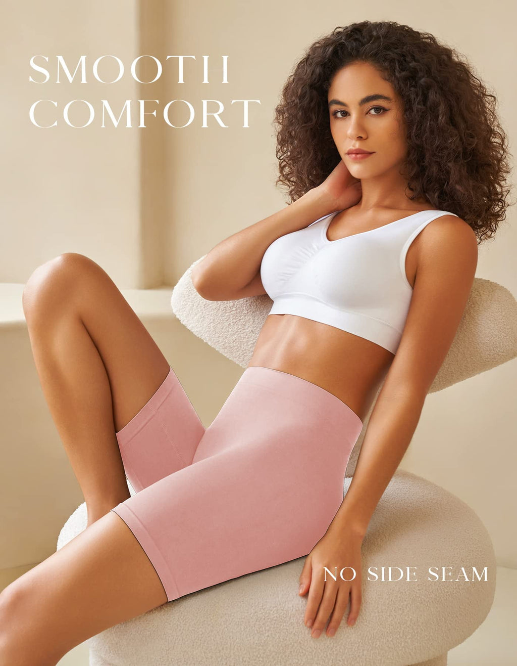 Slip Shorts for Women,Anti-chafin Spandex Bike Shorts for under Dresses,Comfortable Smooth Seamless Underwear for Yoga/Workout/Running