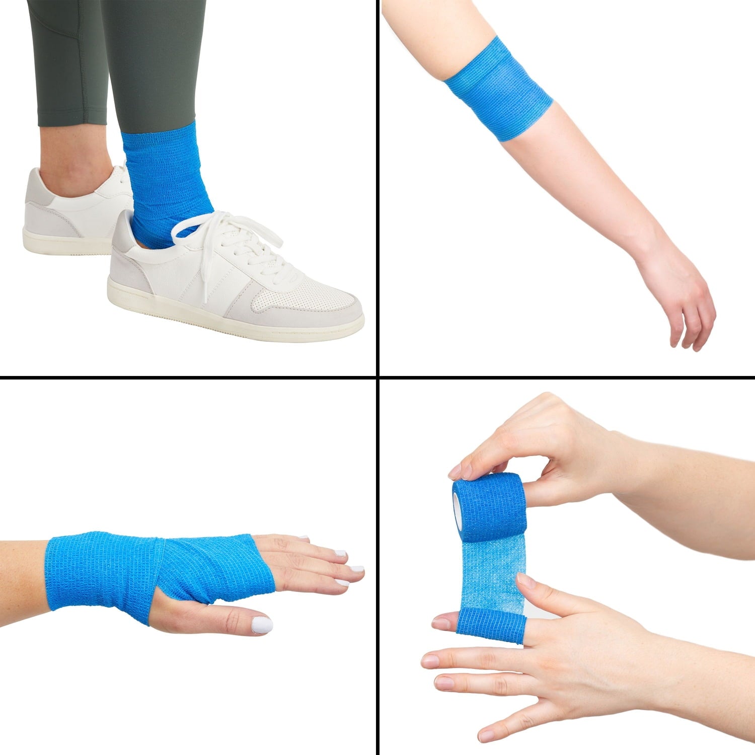 24 Rolls Colorful Self Adhesive Bandage Wrap ¨C 3 x 5 Yards, Cohesive First Aid Tape for Sports, Medical, and Tattoo Use (12 Colors)