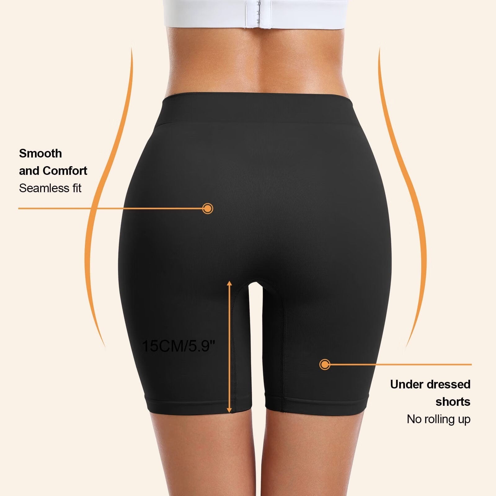 3 Pack Slip Shorts for Women Under Dress Comfortable Smooth Seamless Boyshorts Buttlift Panties Biker Shorts