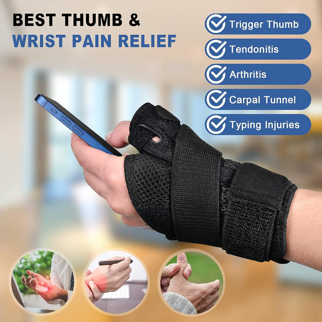 TIFOR Thumb Splint with Wrist Support Brace-Thumb Brace for Carpal Tunnel or Tendonitis Pain Relief,Wrist Brace Fits Both Left and Right Hands,Thumb TIFOR Splint Stabilizer for Men or Women