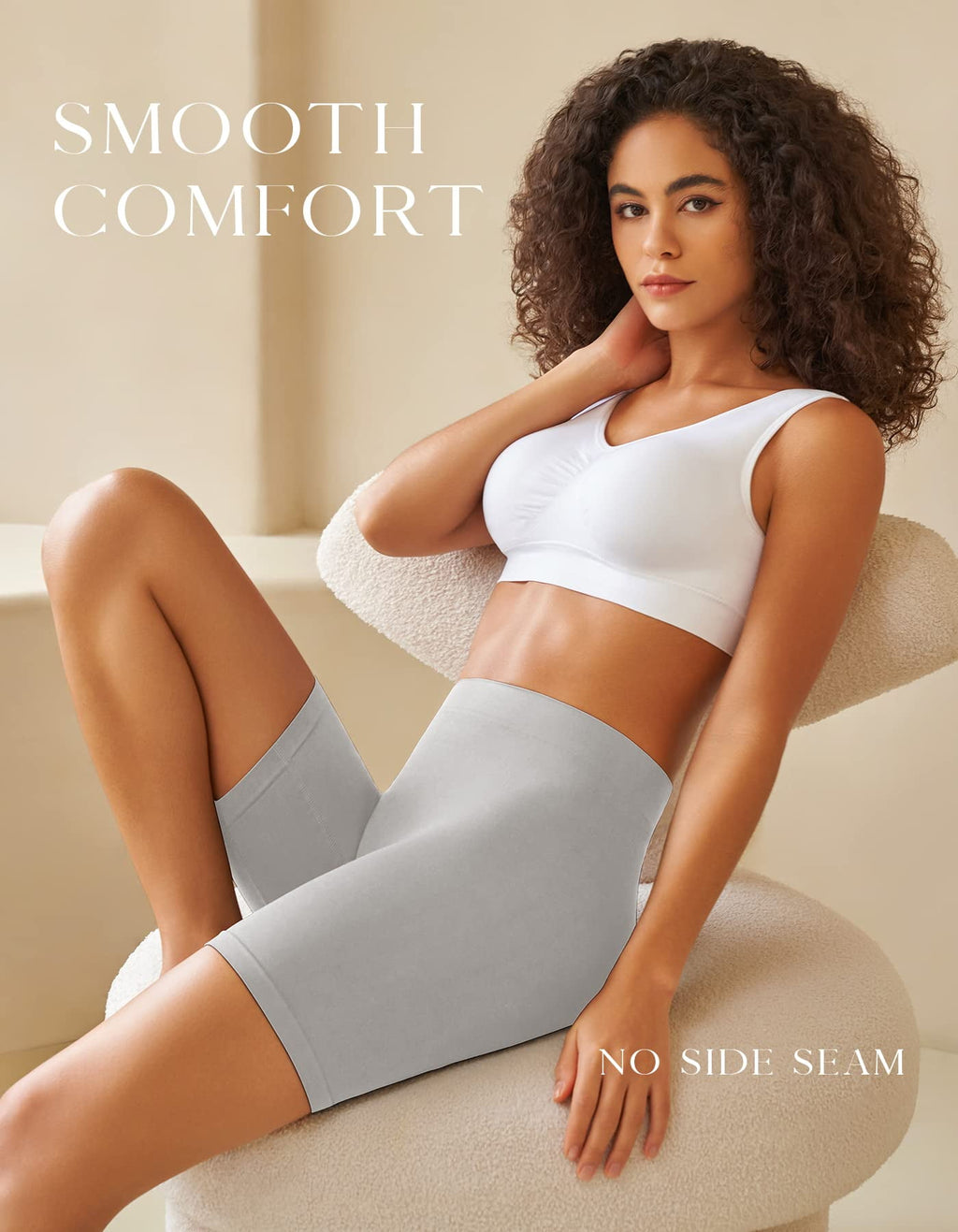 Slip Shorts for Women,Anti-chafin Spandex Bike Shorts for under Dresses,Comfortable Smooth Seamless Underwear for Yoga/Workout/Running