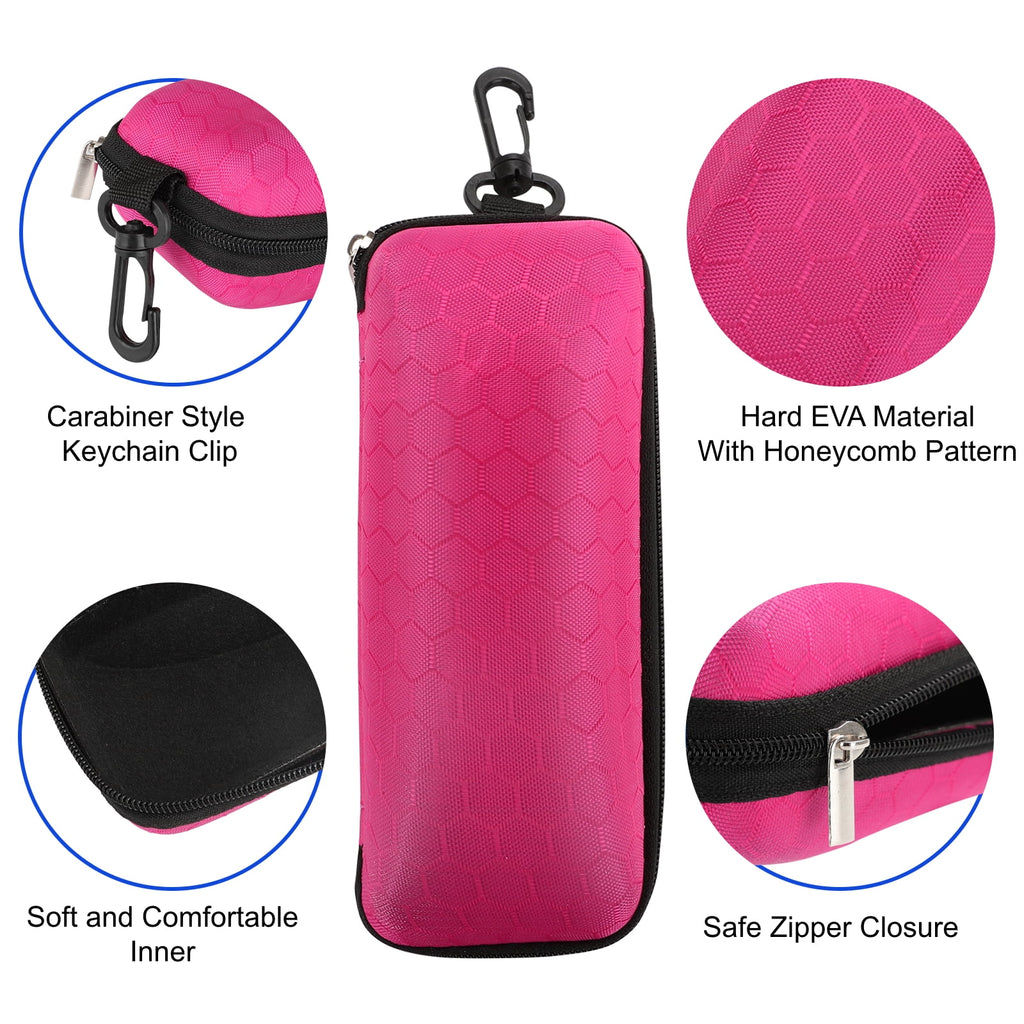 Hard Shell Eyeglass Case - Glasses Protective Case, Unisex Sunglass Holder, 5 Colors
