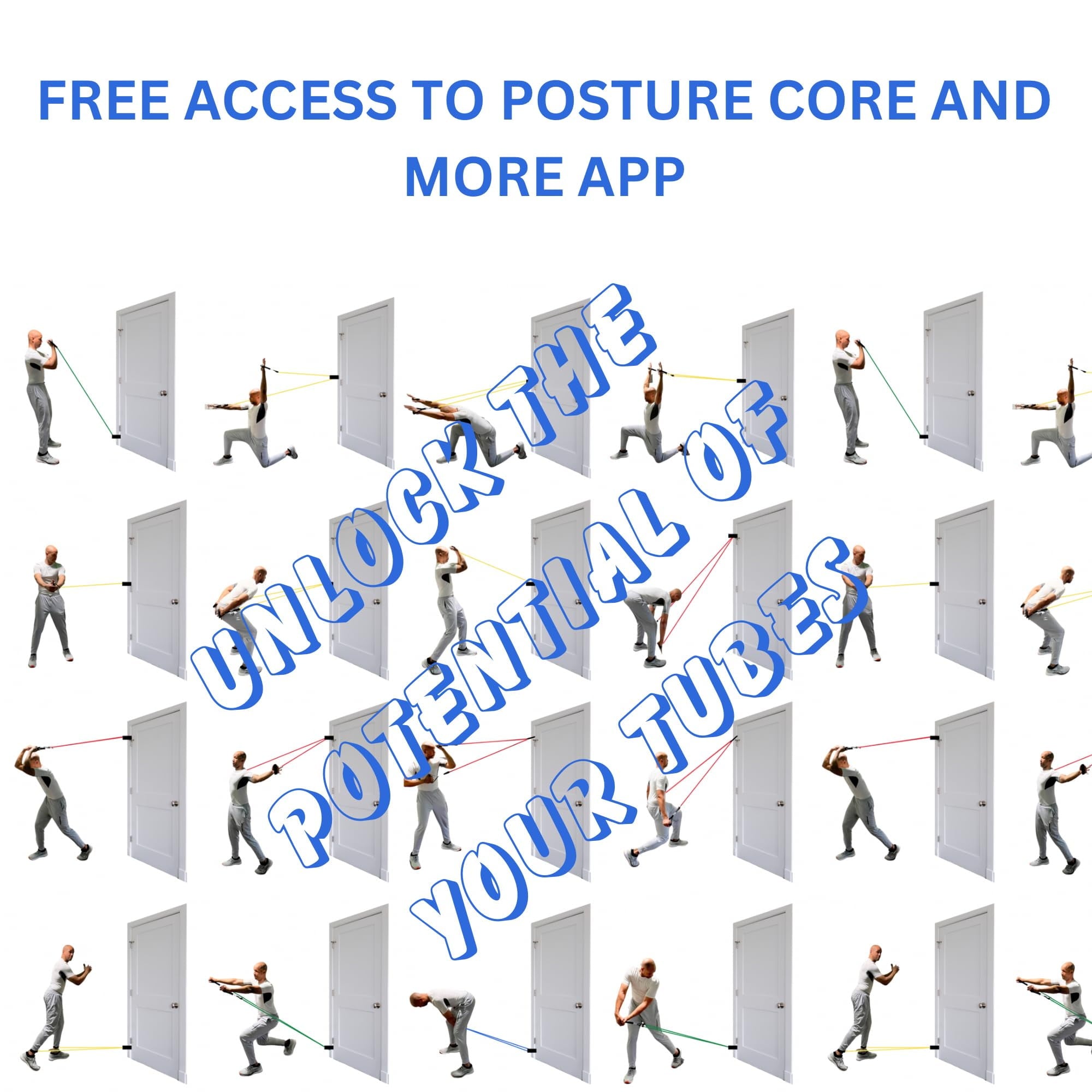 11-Piece Latex Resistance Bands Set - 150 lbs Exercise Bands for Men and Women - Premium Resistance Bands with Handles for Resistance Training, Physical Therapy, Home Workouts, and Fitness