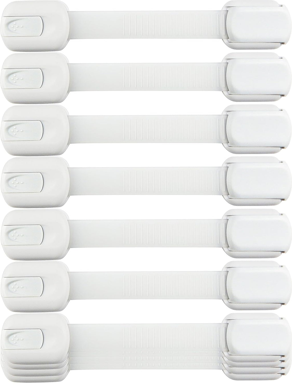 Child Safety Strap Locks (20 Pack) Baby Locks for Cabinets and Drawers, Toilet, Fridge & More. 3M Adhesive Pads. Easy Installation, No Drilling Required, White