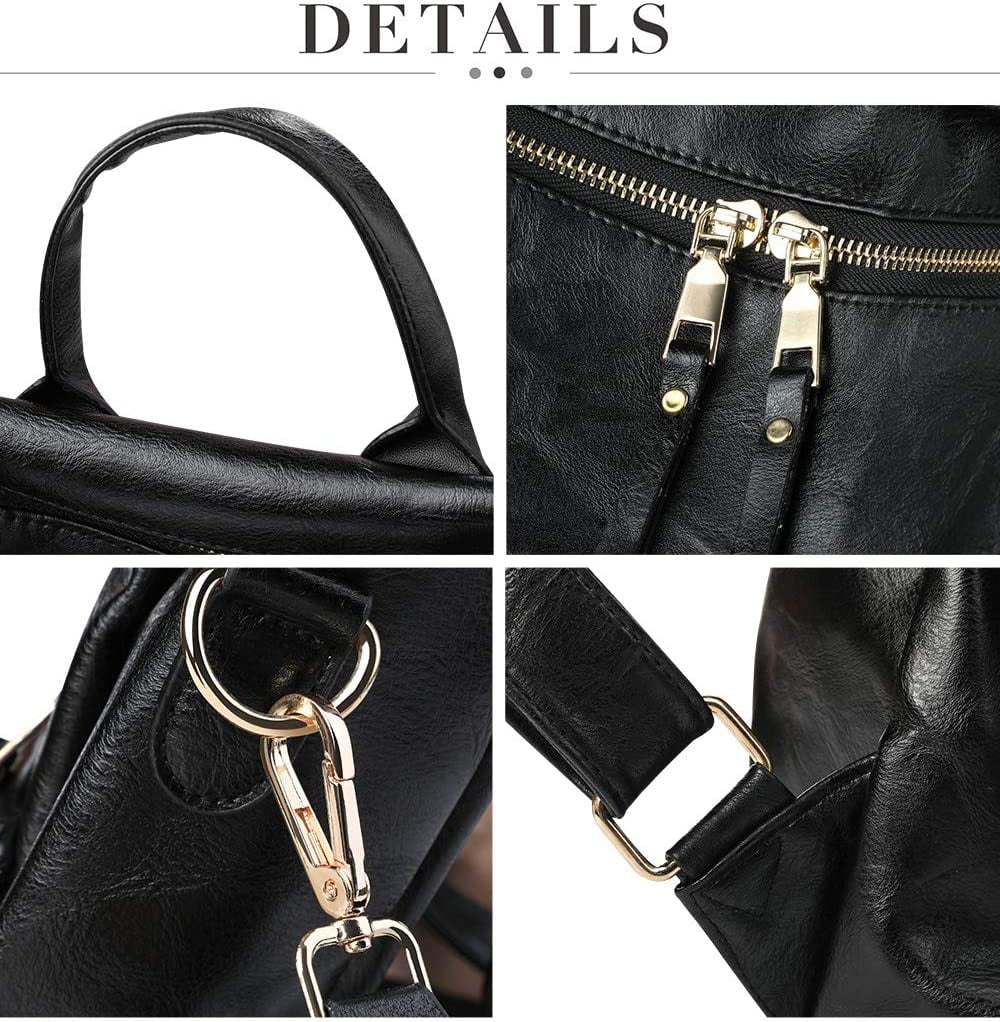 Women PU Leather Backpack Purse Convertible Ladies Fashion Casual Travel Large School Shoulder Bags