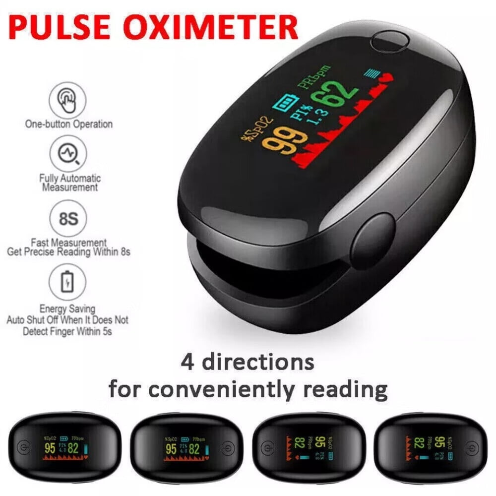 Pulse Oximeter, Blood Oxygen Saturation Monitor(SpO2), Monitor with Lanyard,Pulse Oximeter with Respiration