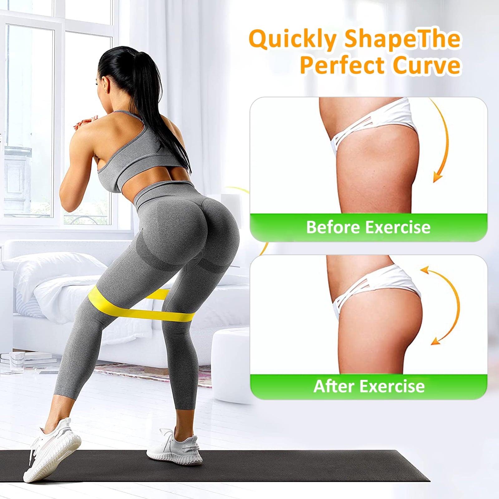 (5-Pack)Heavy Duty Resistance Loop Band, DISEN Fitness Exercise Bands for Strength Training Working Out, Physical Therapy, Muscle Training, Lose Weight