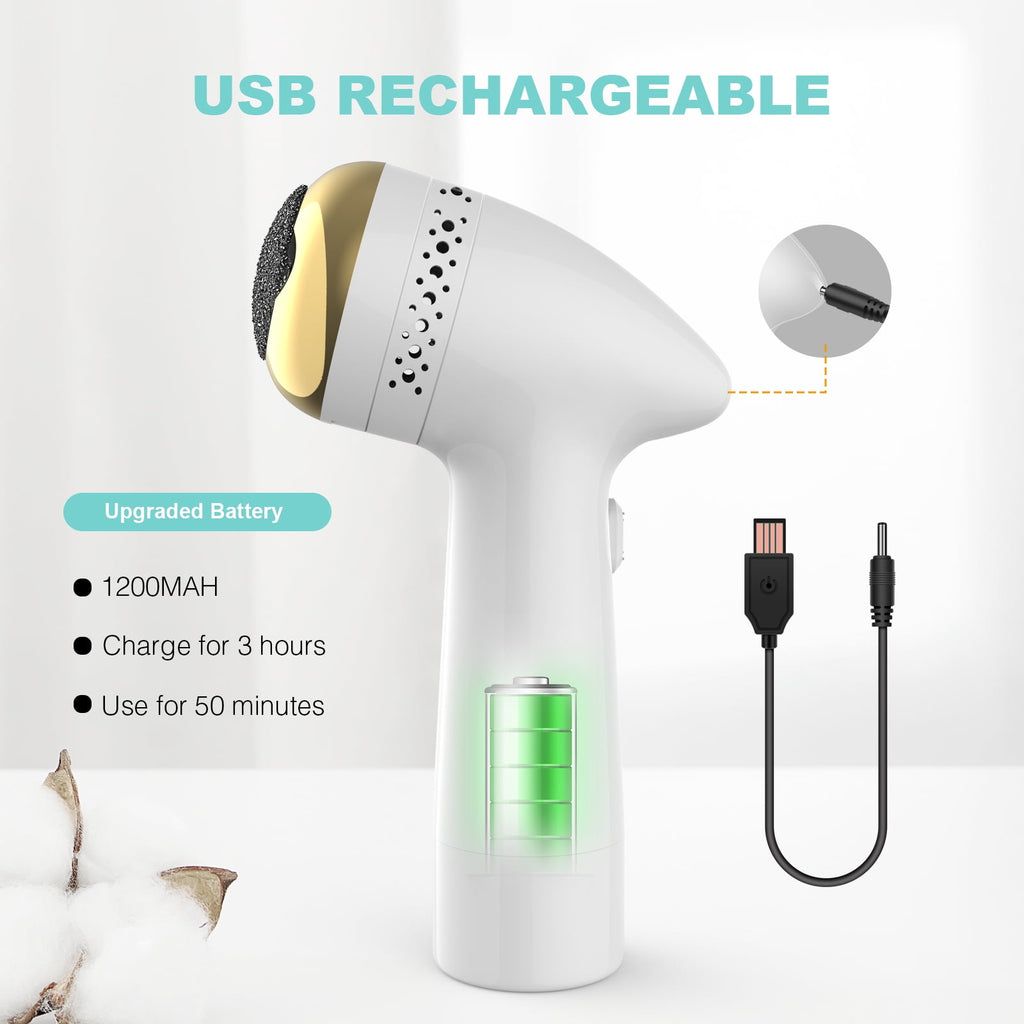 Callus Remover for Feet, Rechargeable Foot Scrubber Electric Foot File Pedicure Tools for Feet Electronic Callus Shaver Waterproof Pedicure kit for Cracked Heels and Dead Skin