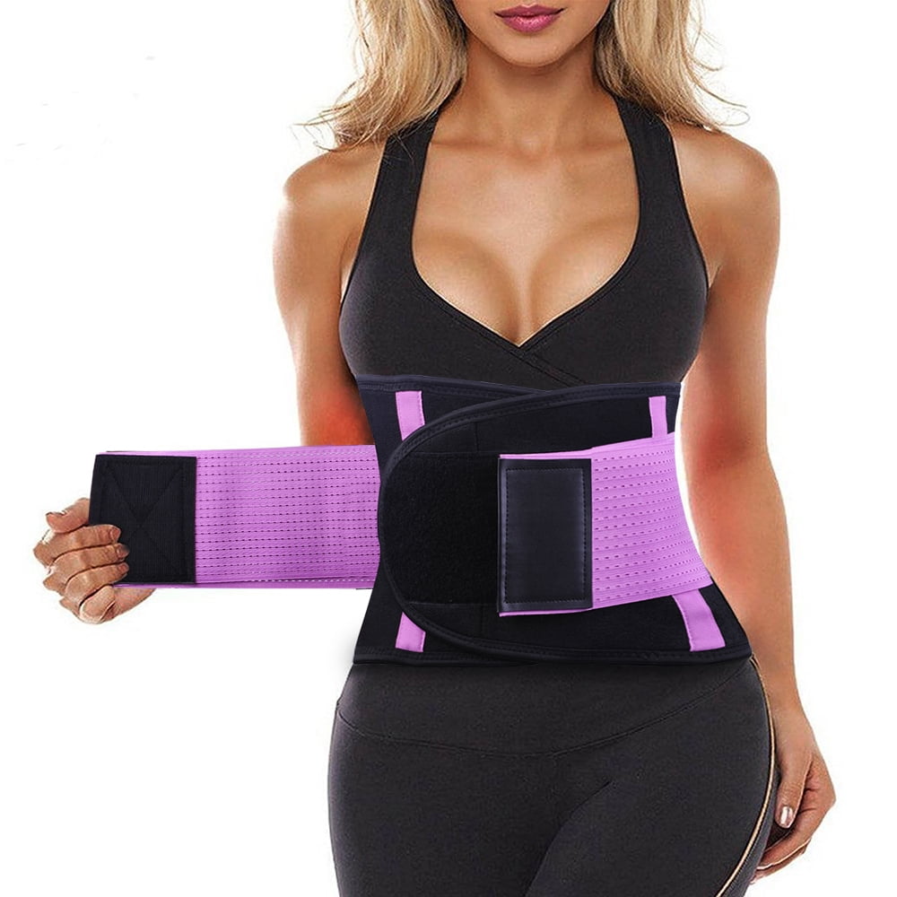 Womens Back Brace for Lower Pain Relief & Herniated Disc Sciatica,Back Support Belt for Lifting at Work Scoliosis,Purple,M