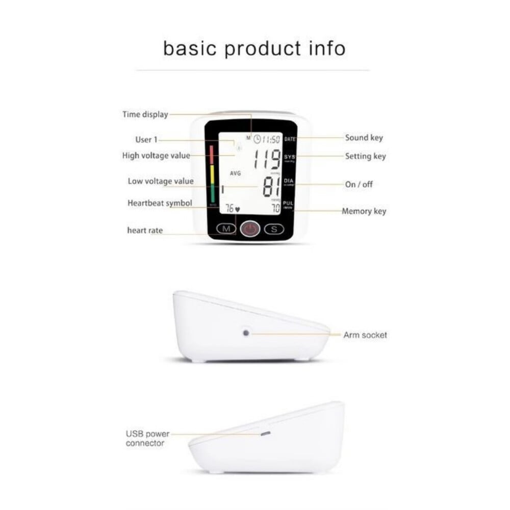 Blood Pressure Monitors for Home,Tensiometro Digital Automatic High Blood Pressure Monitor