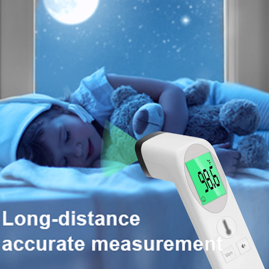 DISEN Digital Thermometer for Adults and Kids, Accurate No-Touch Infrared Thermometer with LED Display, 35 Memory & Mute Function, 1-Second Reading & Fever Alarm for the Whole Family