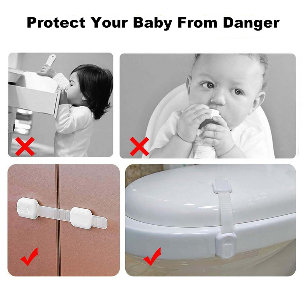 Baby Proofing Cabinet Strap Locks, Child Safety Strap Locks Child Safety Cabinet Proofing(10 Pcs)