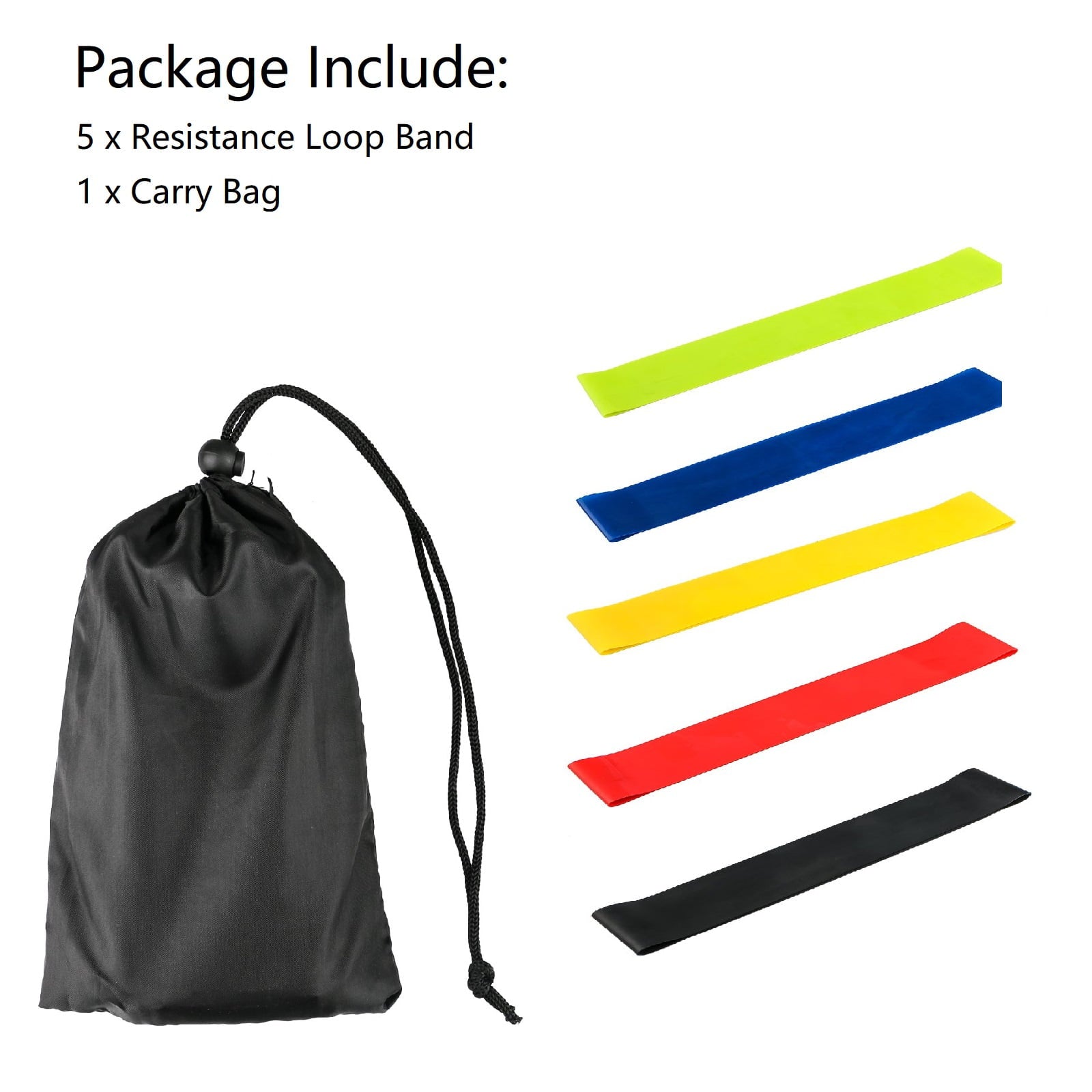 (5-Pack)Heavy Duty Resistance Loop Band, DISEN Fitness Exercise Bands for Strength Training Working Out, Physical Therapy, Muscle Training, Lose Weight