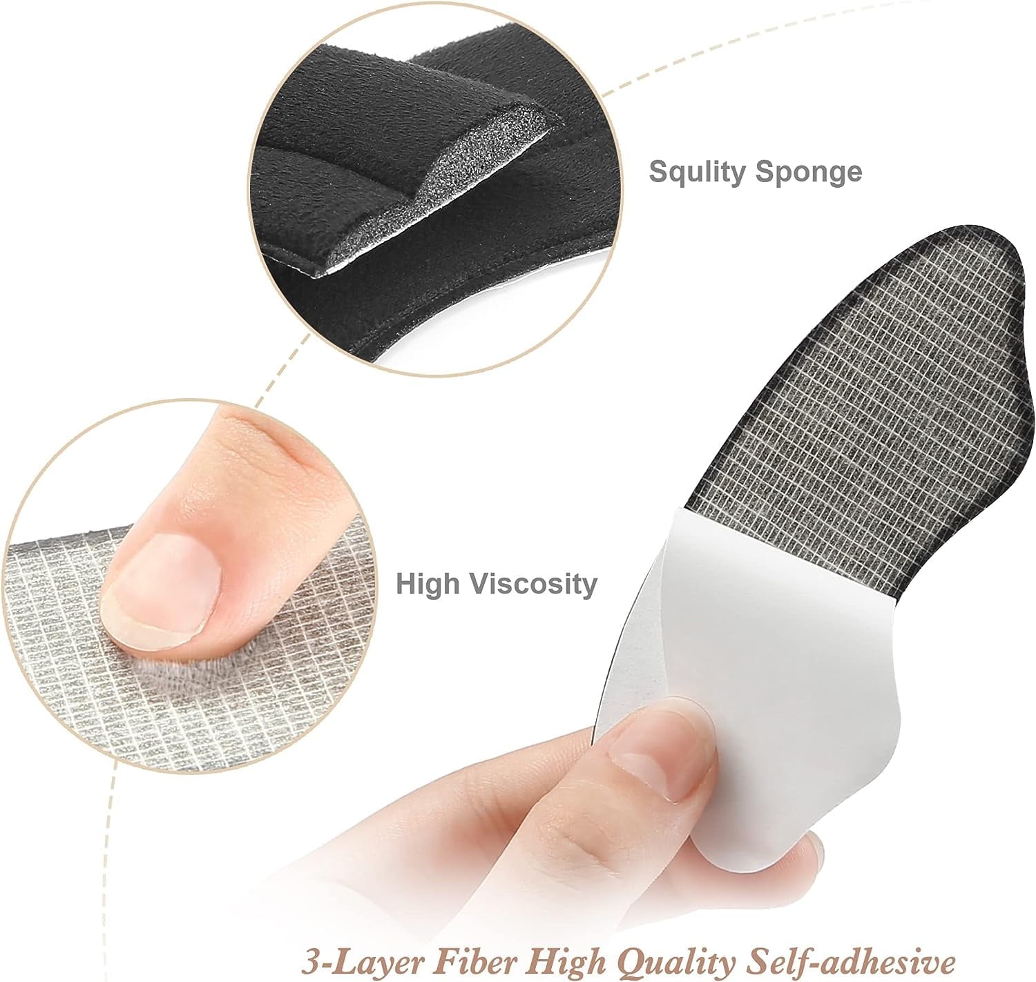 6 Pairs Heel Pads for Shoes That are Too Big, Heel Inserts for Women, Heel Grips for Womens Shoes Heel Protectors, Shoe Filler to Make Shoes Fit Tighter.(Black)