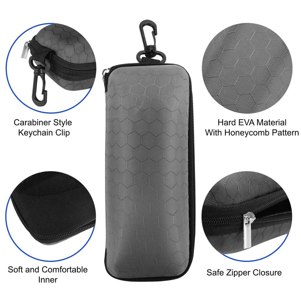 Hard Shell Eyeglass Case - Glasses Protective Case, Unisex Sunglass Holder, 5 Colors