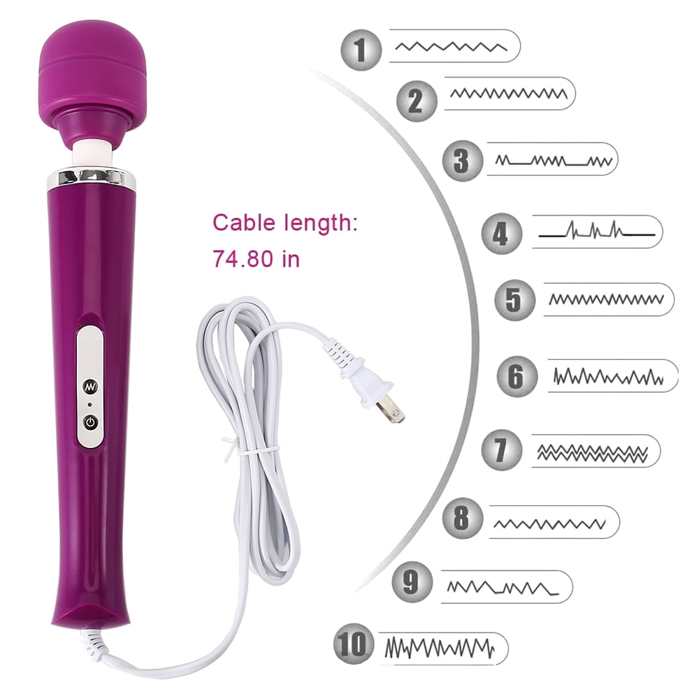DISEN Wand Massager with 10 Speeds and Vibration Patterns Body Massager for Back Neck 360¡ã Bendable Purple