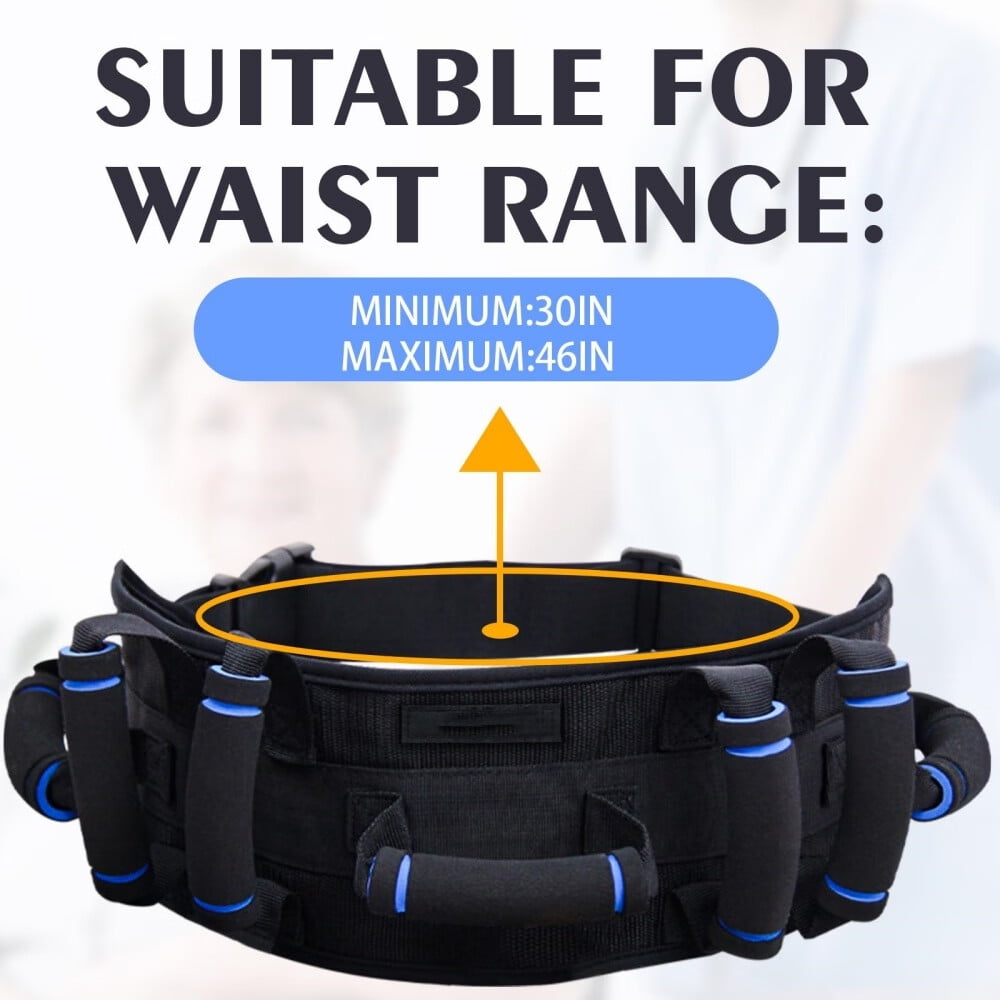 Gait Belts Transfer Belt for Seniors with 7 Handles,Gate Belt for Elderly Lift Belts Quick Release Buckle,Medical Nursing Safety Patient Assist - Bariatric,Elderly,Physical Therapy