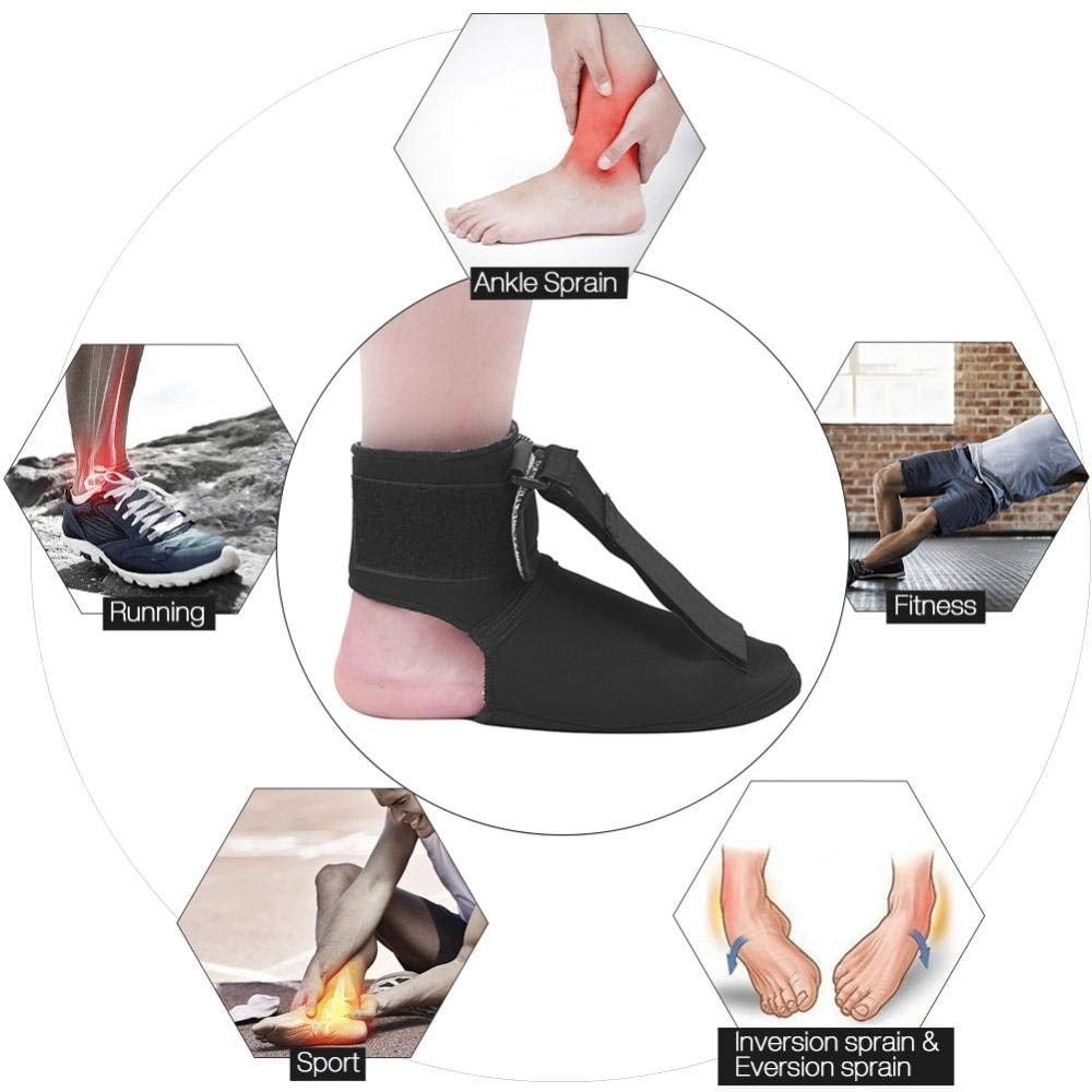 Copper Compression Plantar Fasciitis Night Splint Sock.Planter Fasciitis Support Dorsal Drop Foot Brace for Right or Left Foot.Soft Stretching Boot Splints for Feet,Sleep,Recovery Socks