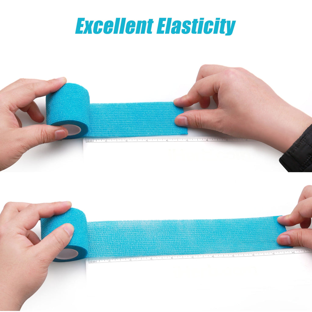 10 Pack Vet Wrap for Horses Dogs Cats,2 in x 5 Yards Self Adhesive Bandage Wrap