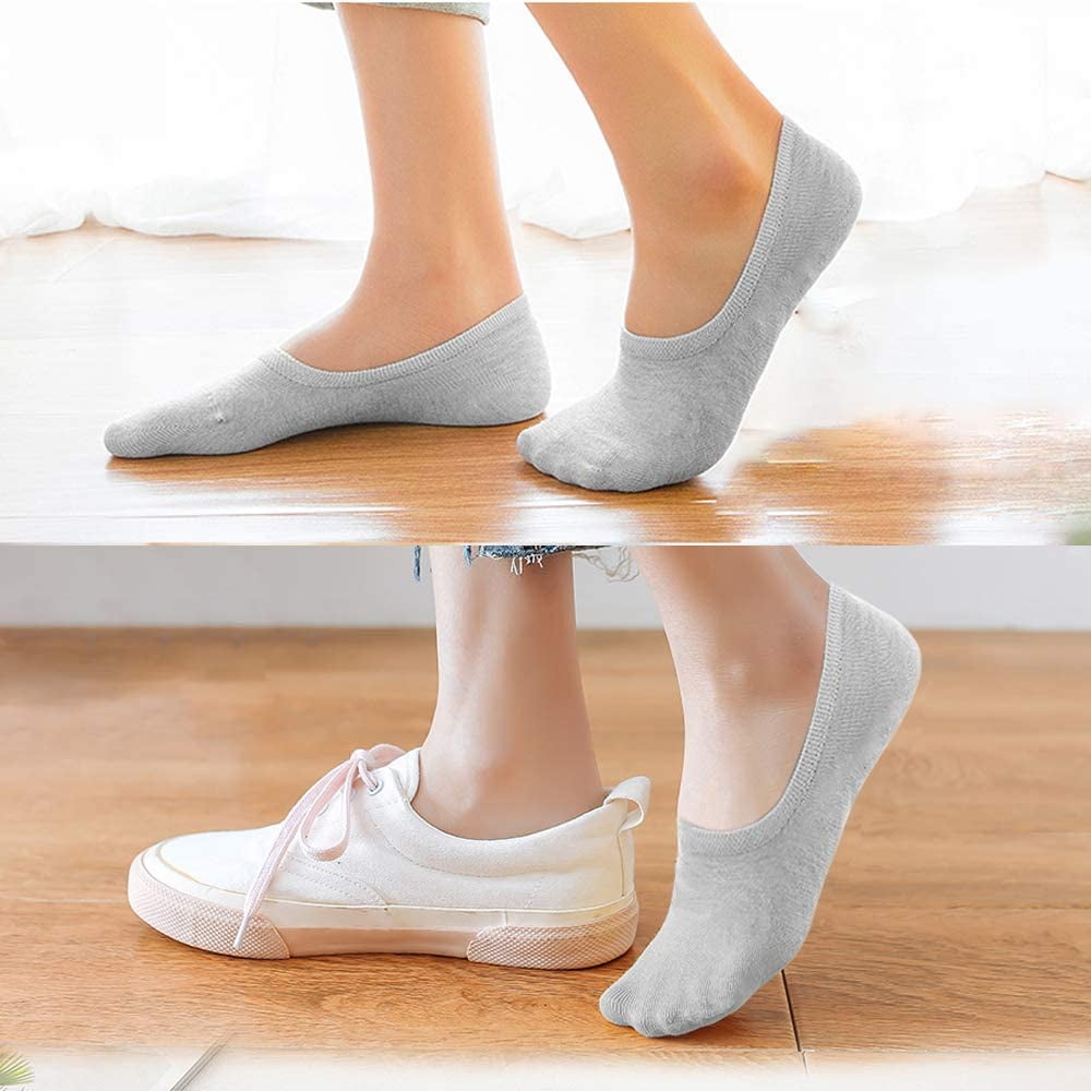 6 Pairs No Show Socks Womens Short Non Slip Thin Ladies Liner Socks for Flats,Socks for Women Size 5-8