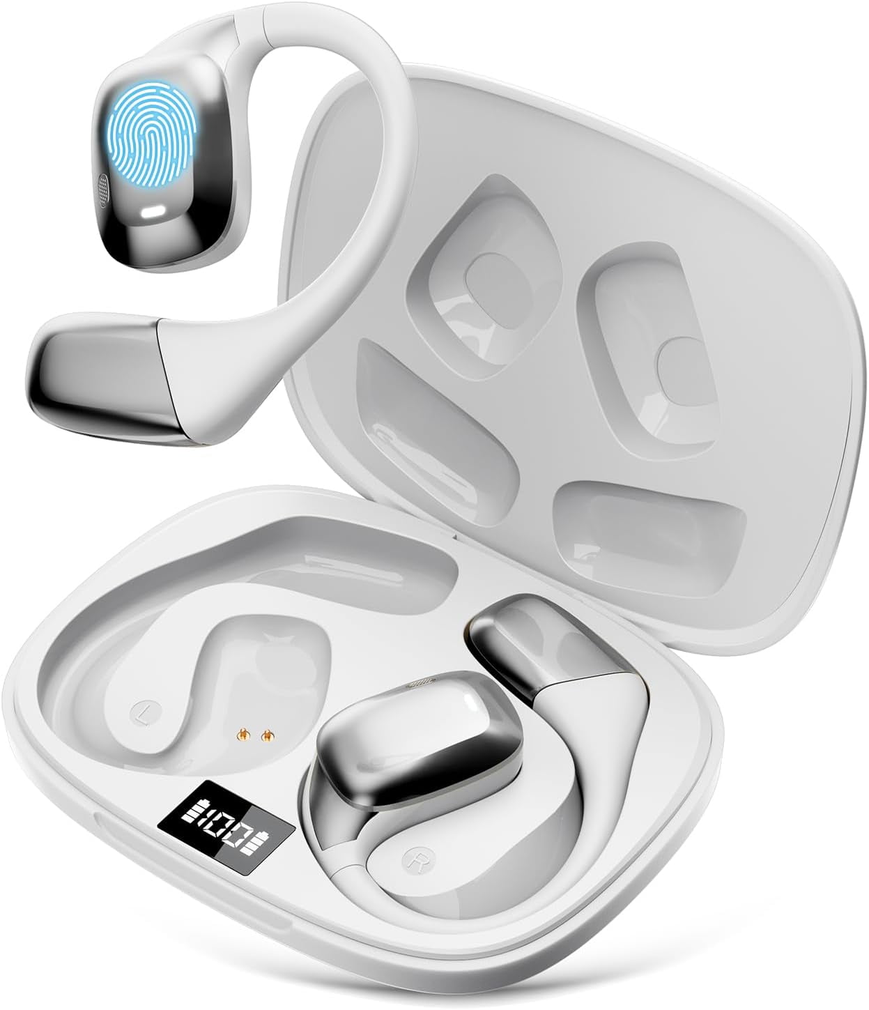 AI Translation Earbuds Real Time, Wireless Bluetooth Headphones, 144 Languages Two-Way Translator, iOS & Android Compatible, for Travel, Business, Learning,sports