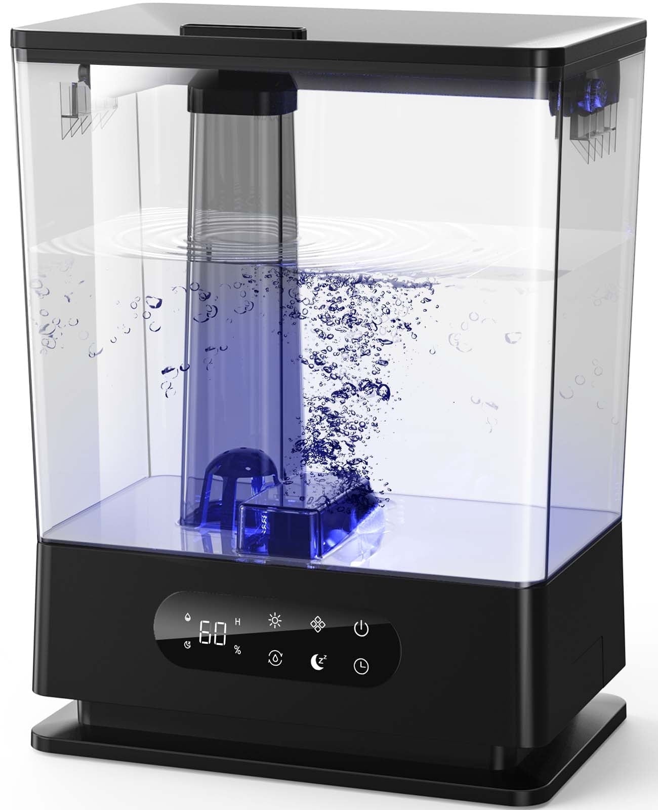 ALROCKET 6.5L Large Humidifiers Top Fill Cool Mist Humidifier for for Bedroom, Home, and Large Room Black