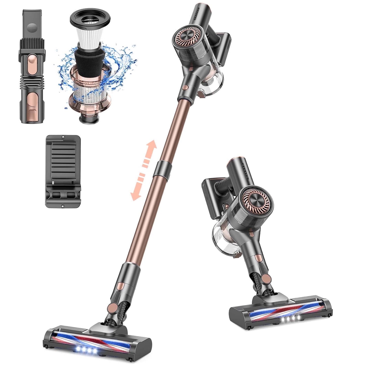 Bossdan Vacuum Cleaner, 4 in 1 Cordless Stick Vacuum Cleaner with Powerful Suction for Hardwood New