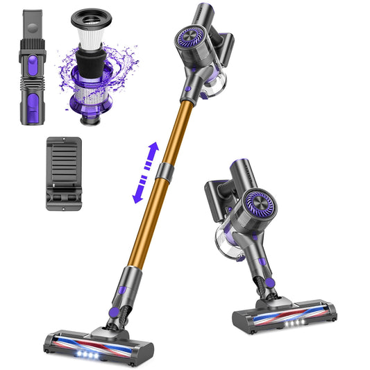 Bossdan Vacuum Cleaner, 4 in 1 Cordless Stick Vacuum Cleaner with Powerful Suction for Hardwood