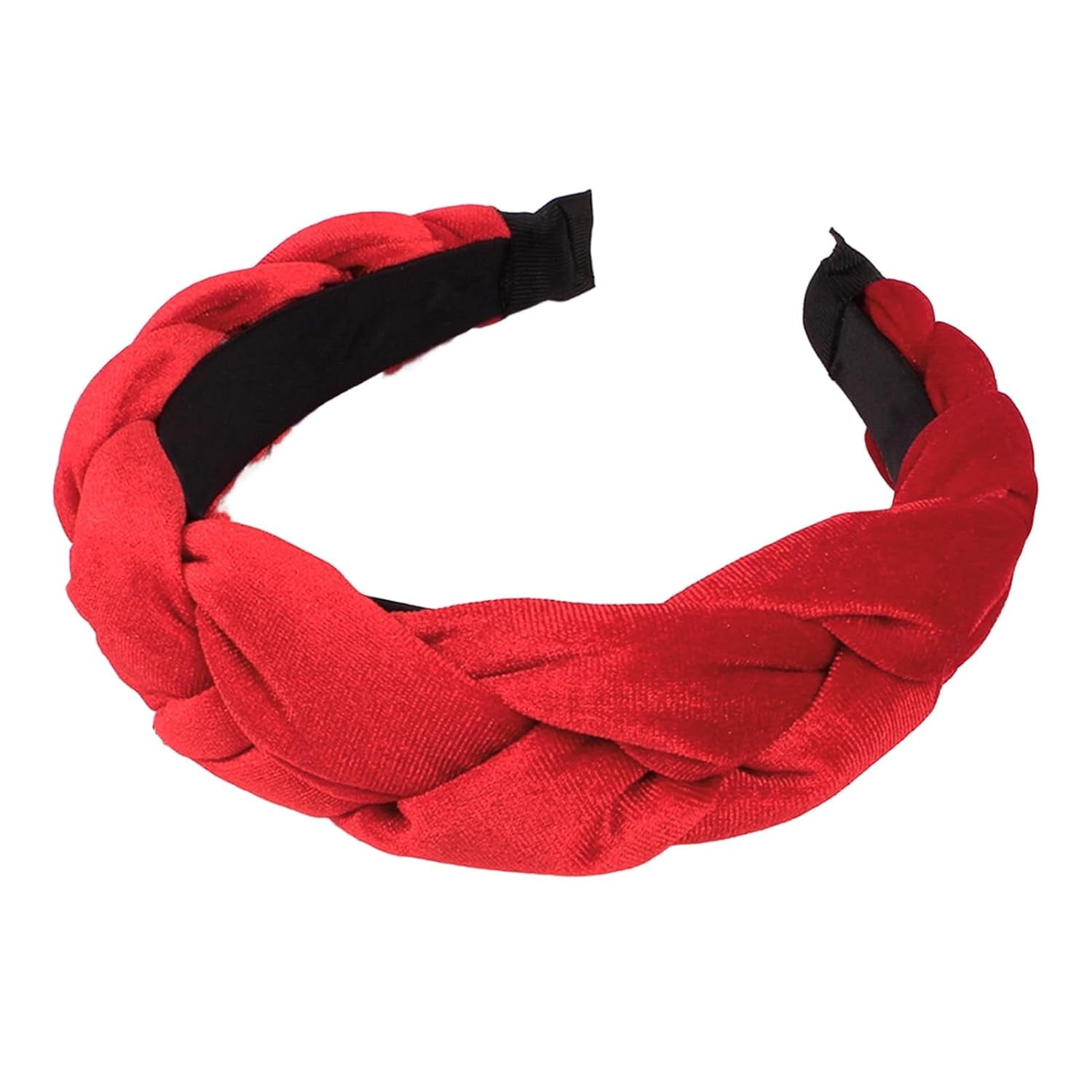 Braided Twist Elastic Non-Slip Elegant Women Headband Solid Color Wide Heightened Velvet Hair Hoop Hair Accessories Velvet