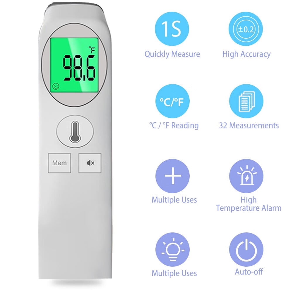 Digital Infrared Forehead and Ear Thermometer for Fever, The Non-Contact Infrared Thermometer for Kid and Adult