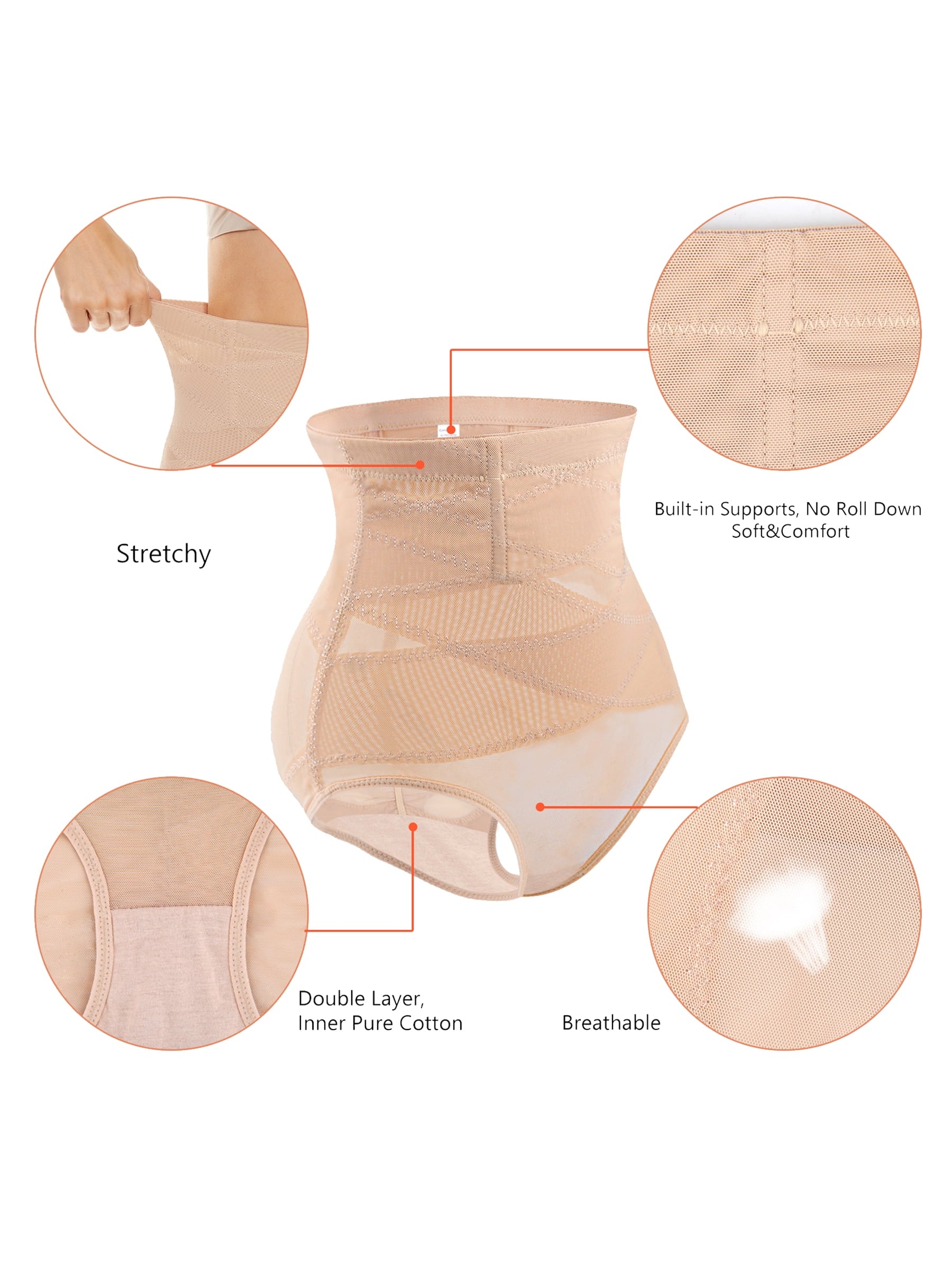 Double Tummy Control underwear for women£¬ Womens Waist Trainer Body Shaper High Waisted Shapewear