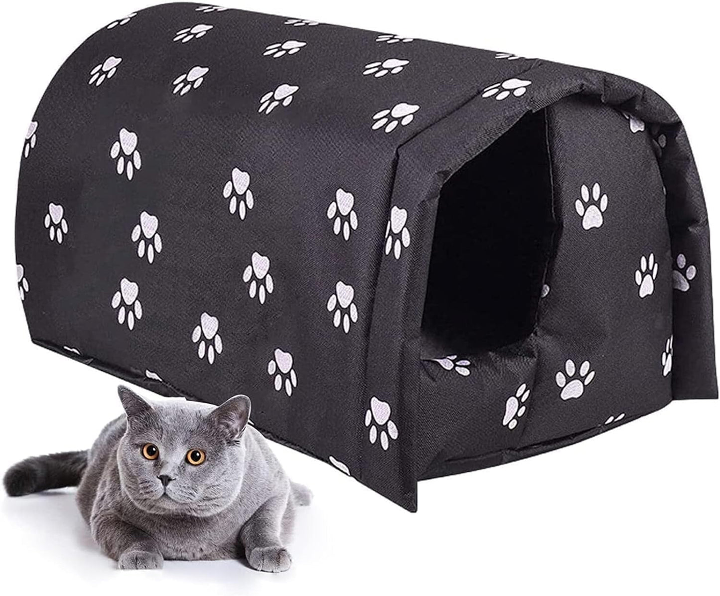 Feral Cat House Outdoor,Stray Warm Cats Shelter Weatherproof Outside Cat House Indoor Foldable,Outdoor Cat House for Winter