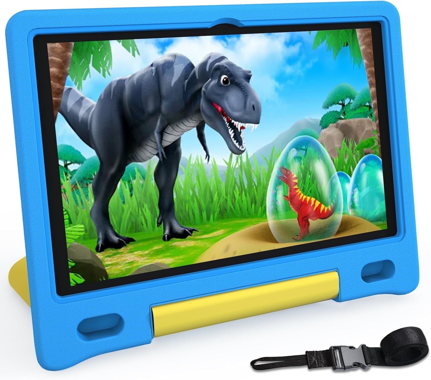 Kids Tablet, 10.1 inch IPS HD Touchscreen Android 14 64 GB Storage, 8GB RAM, Octa Core Tablet for Kid with Kid-Proof Case, Parental Controls, 12-hr Battery, WiFi, GPS ¨C Blue