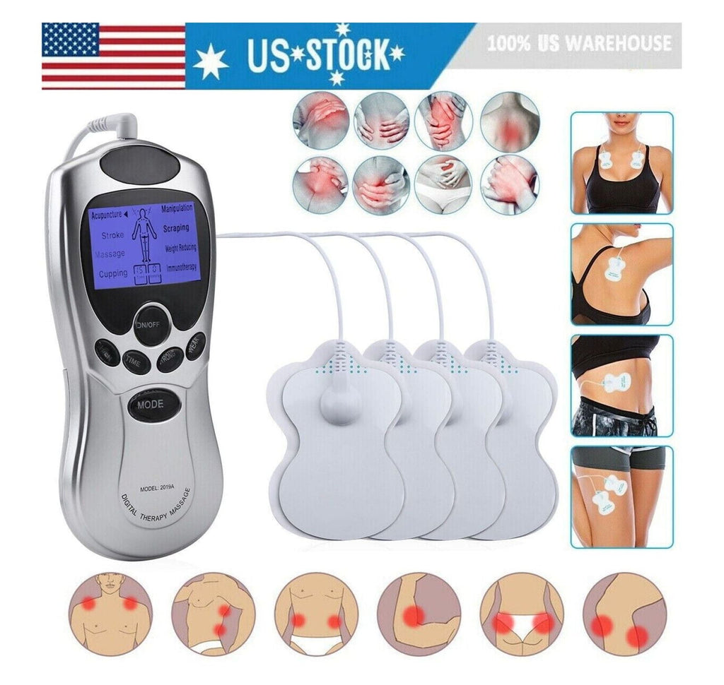 LCD Unit Machine Electric Pulse Massager Muscle Stimulator Pain Relief Therapy