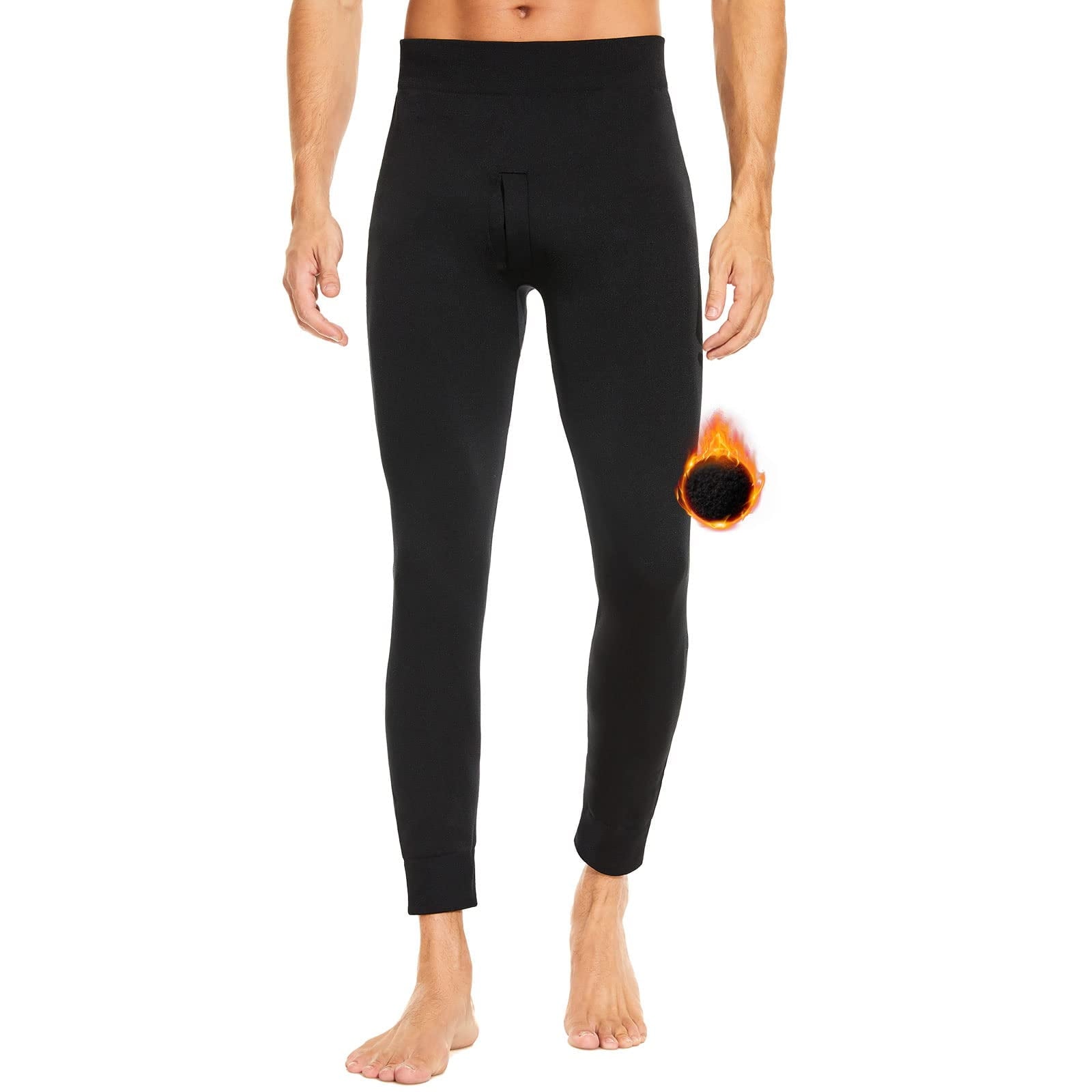Long Johns Thermal Underwear for Men,Fleece Lined Base Layer for Cold Weather